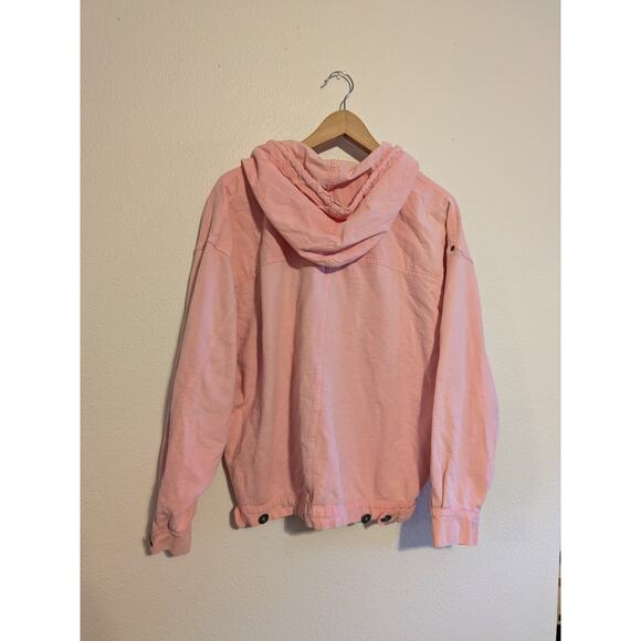 Sof-wear pink button up trench jacket size M - Picture 2 of 6